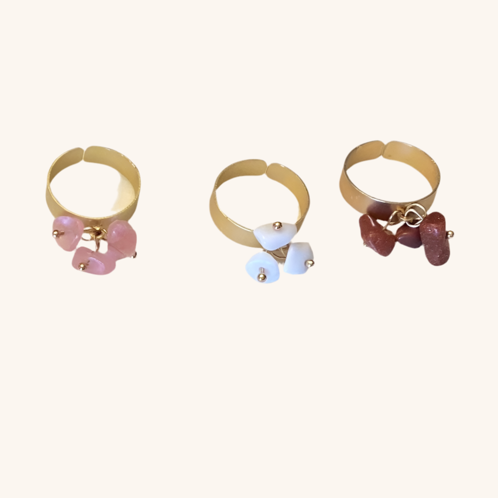 flower crystal ring